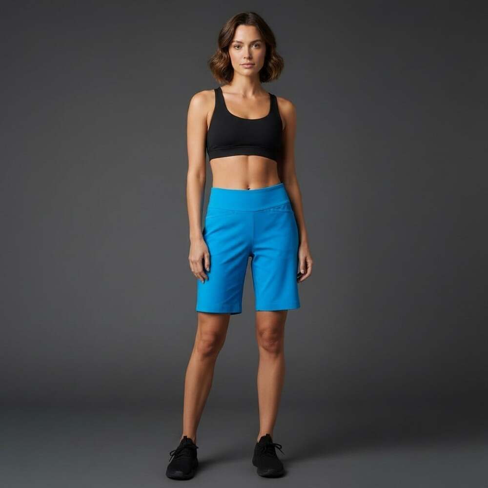 Tail Golf Tennis Pickleball Shorts Women's Size 4 Turquoise Pull On Waistband - Picture 2 of 14